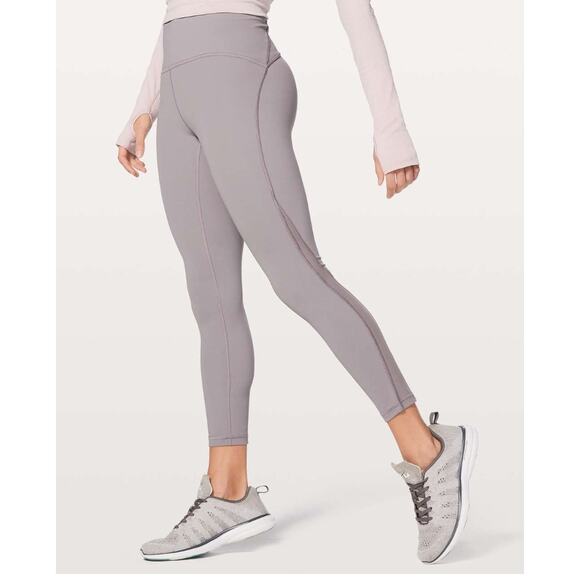 Lululemon Train Times 7/8 Pant Pale Purple Legging Gym Workout Fitness Run Mesh - Picture 3 of 10